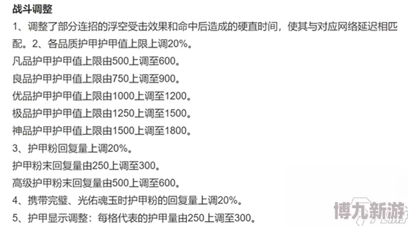 永劫无间蓝甲血量解析 各类护甲生命值详细对比